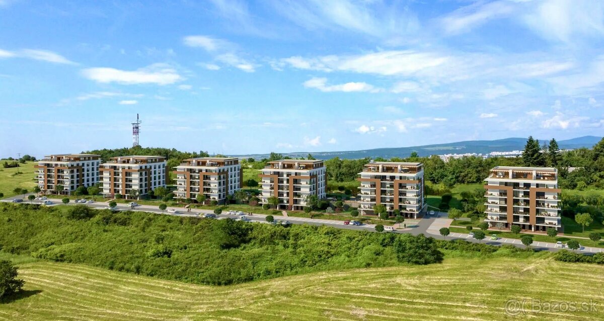 PANORAMA - NOVOSTAVBA 2 IZBOVÝ MODERNÝ BYT 54 M2, TERASA 14 