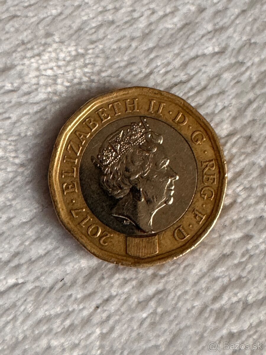 Minca Elizabeth II. One pound 2017