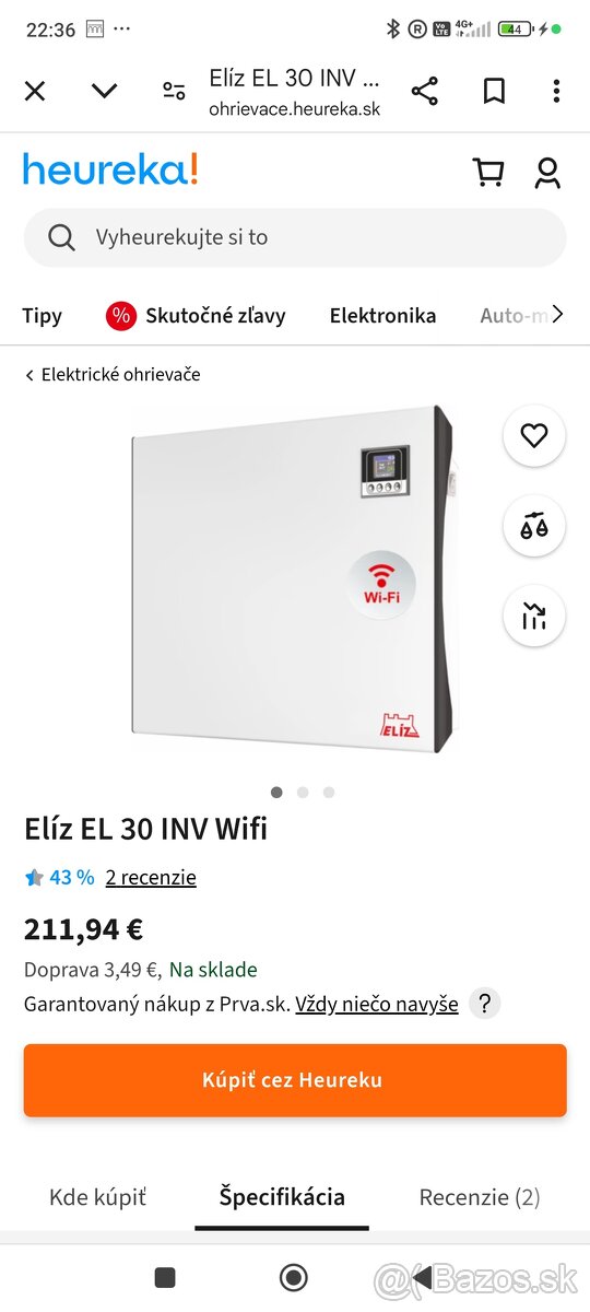 Elektrický ohrievač Eliz