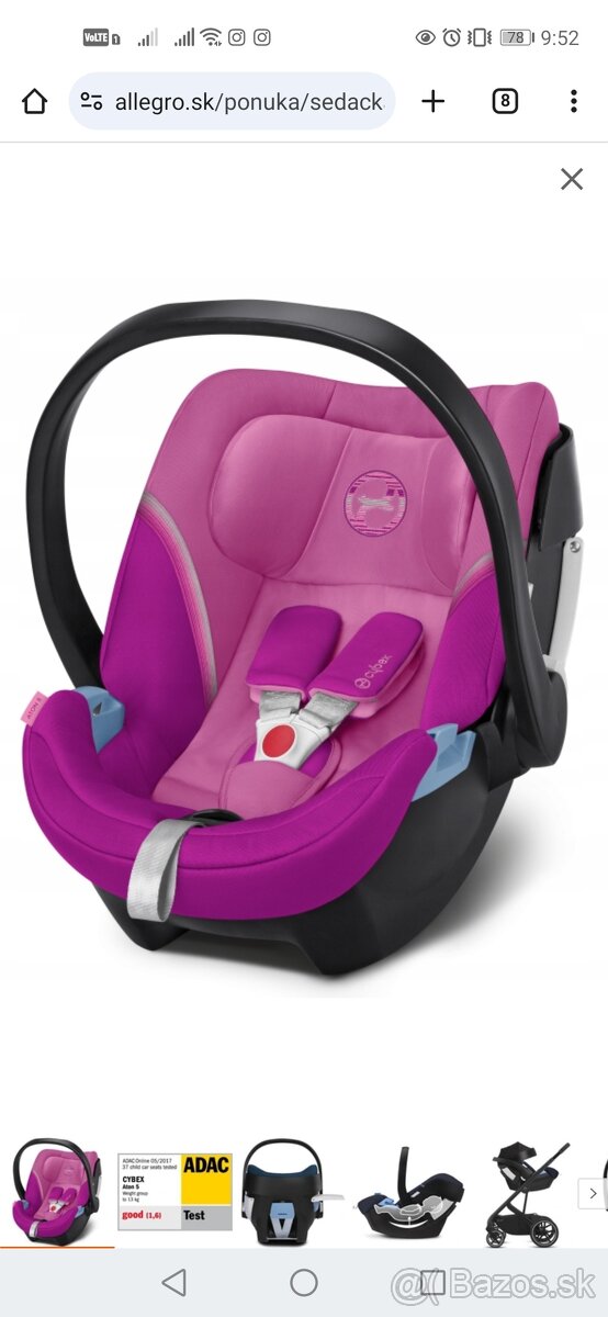 Cybex Aton 5 magnolia pink