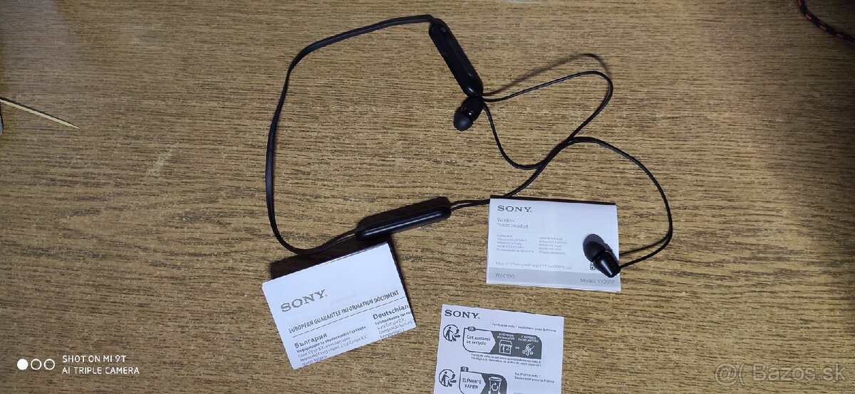 Sony bluetooth slúchadlá, mikrofón, WI-C100