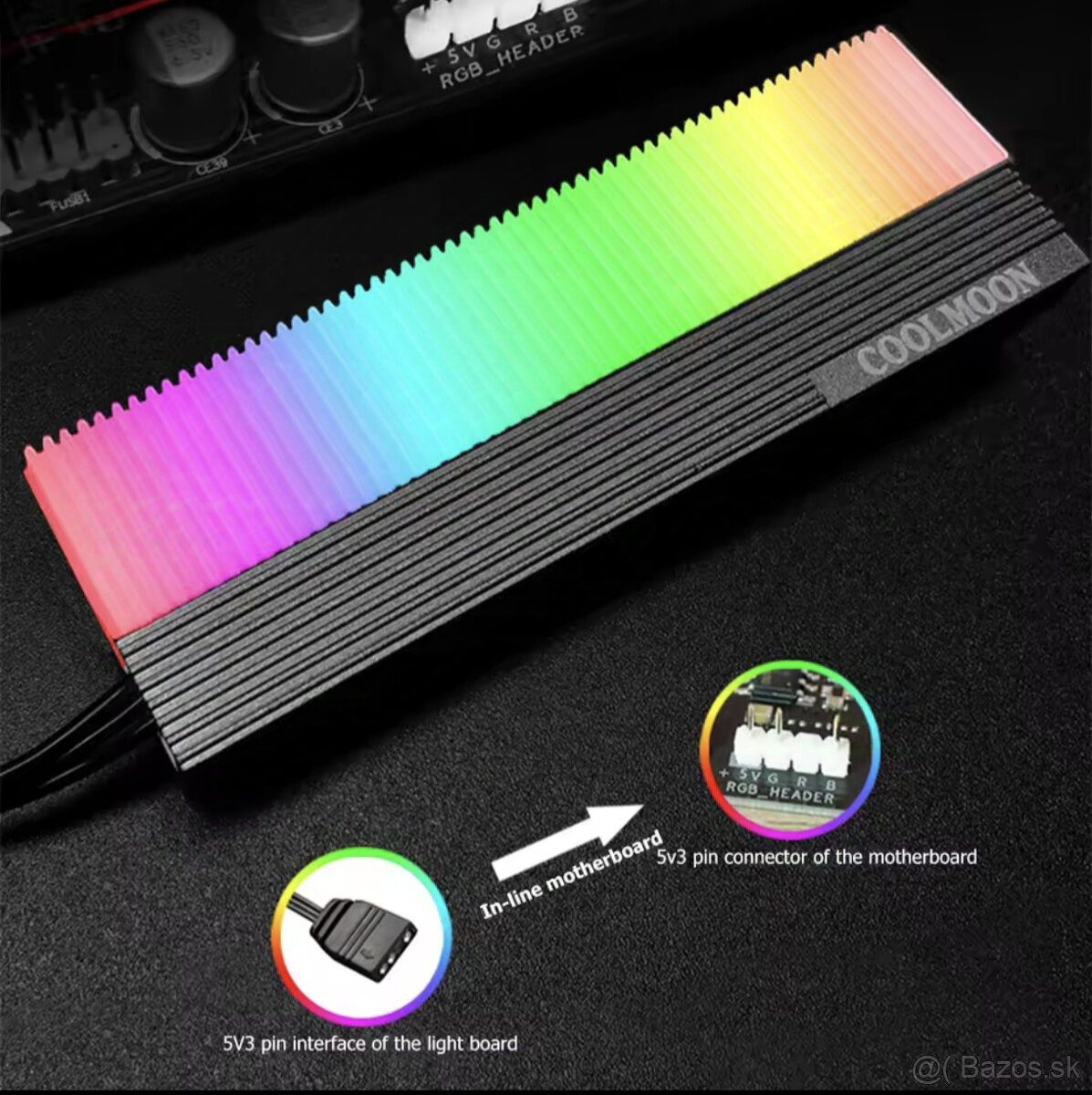 RGB Chladič na SSD disk M.2