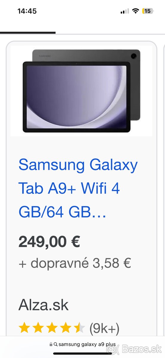 Samsung galaxy tab a9+