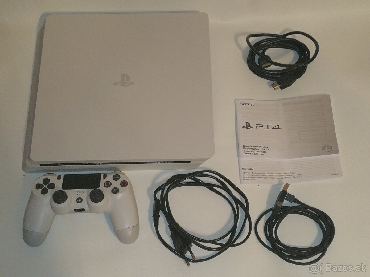 Playstation 4 Slim 500 Gb biely - 12 mesiacov záruka