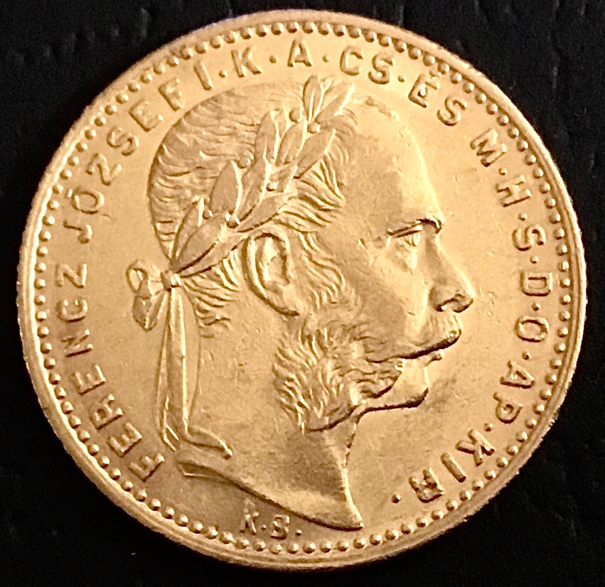 8 Zlatník/20 Frank 1882 KB FJI