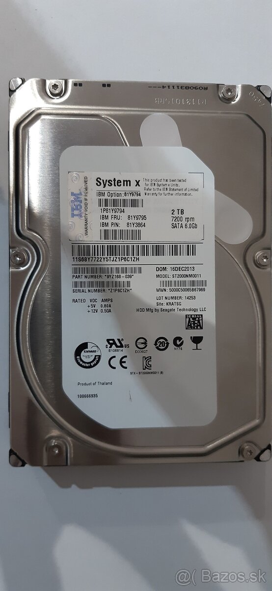 #49 - Disk 2TB Seagate SATA 7200RPM 3,5"