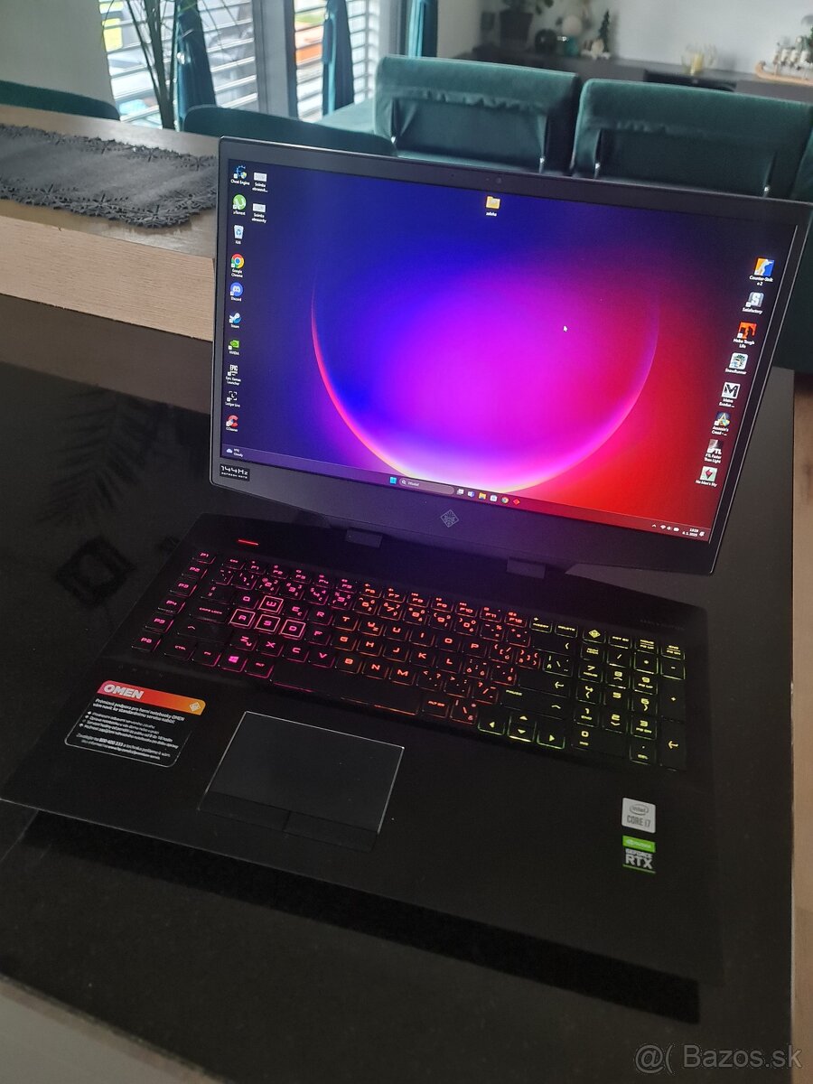 Herný notebook HP Omen 17 rtx2070 super