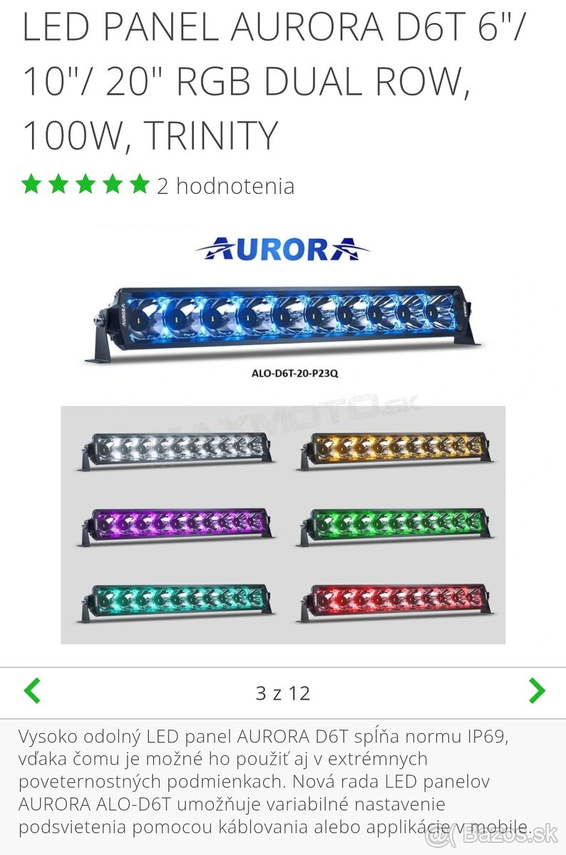 LED rampa s podsvietením