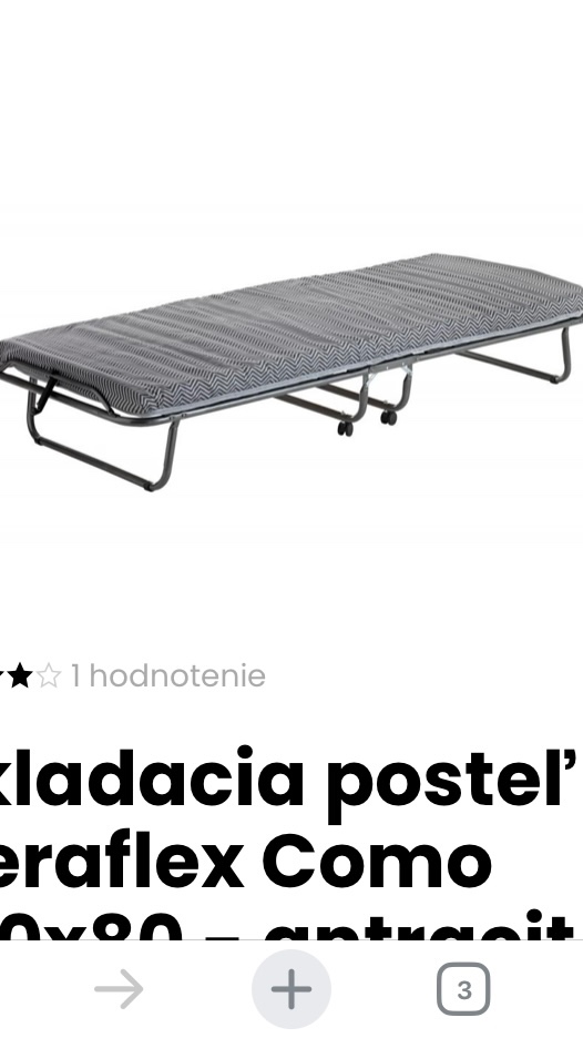 Skladacia postel 190x80 -antracit