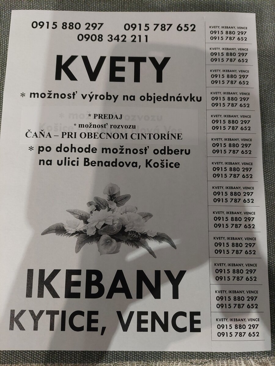 Kvety, ikebany, aranžmány, vence