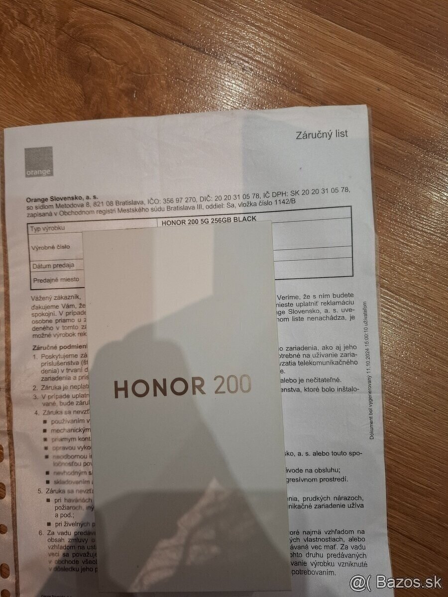 Honor 200 256gb čierny