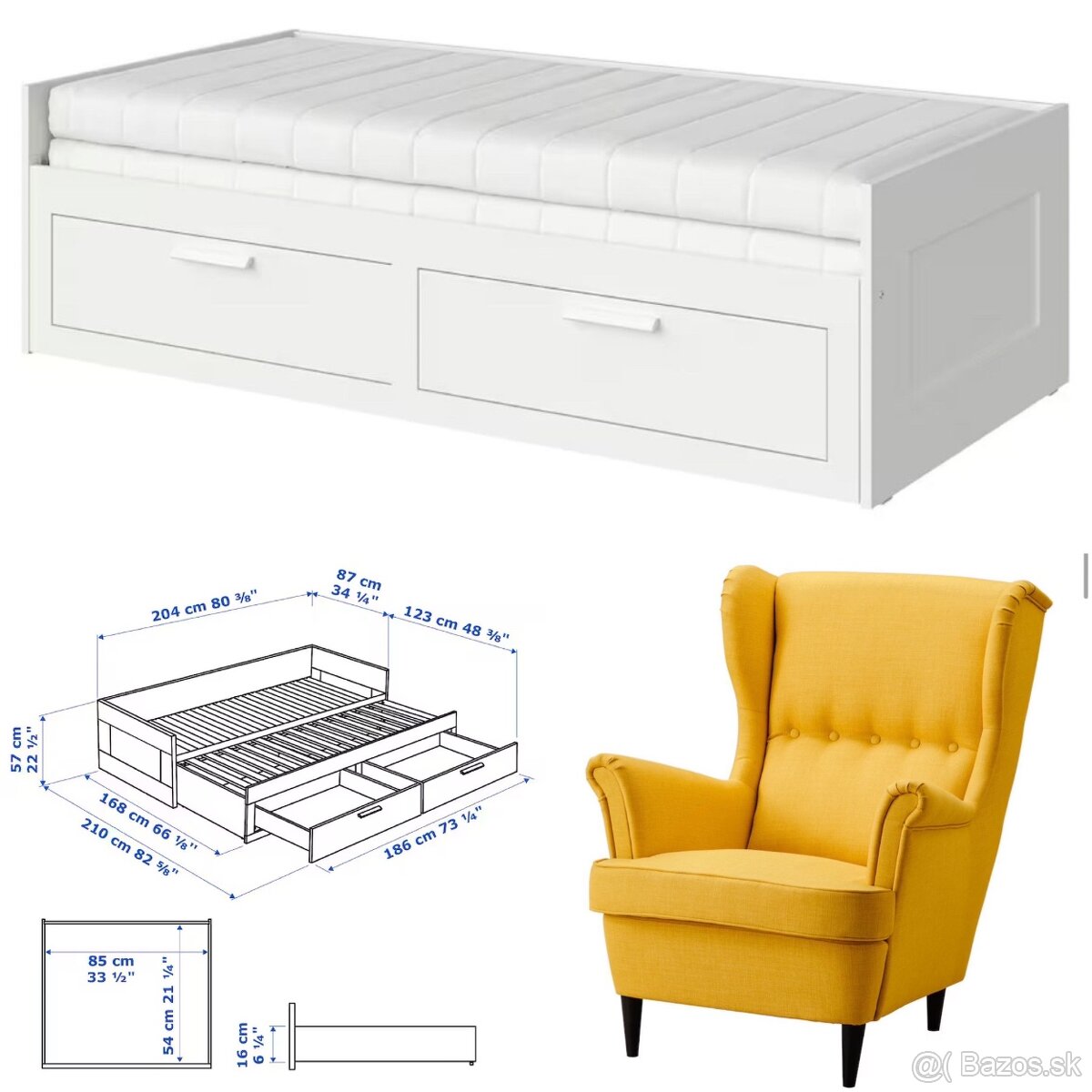 Predam ikea kreslo + ikea postel