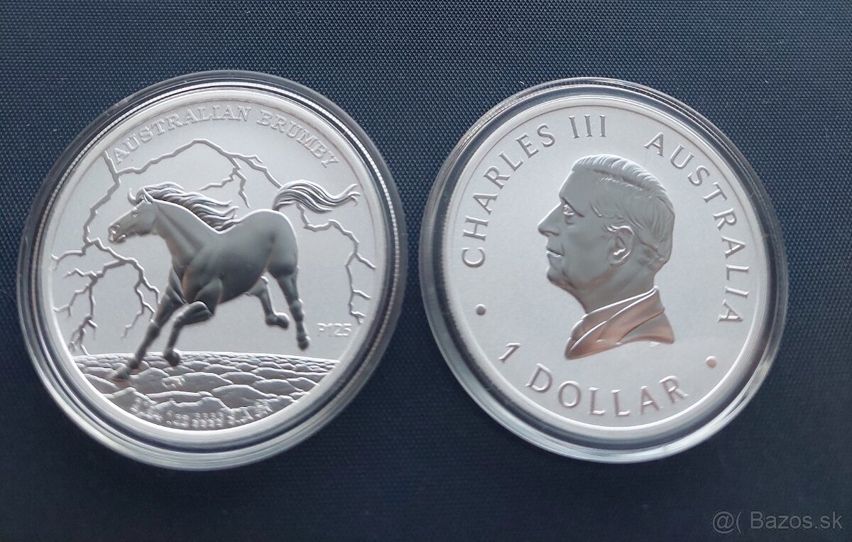 Australia Brumby Horse 2024 1oz investicne striebro