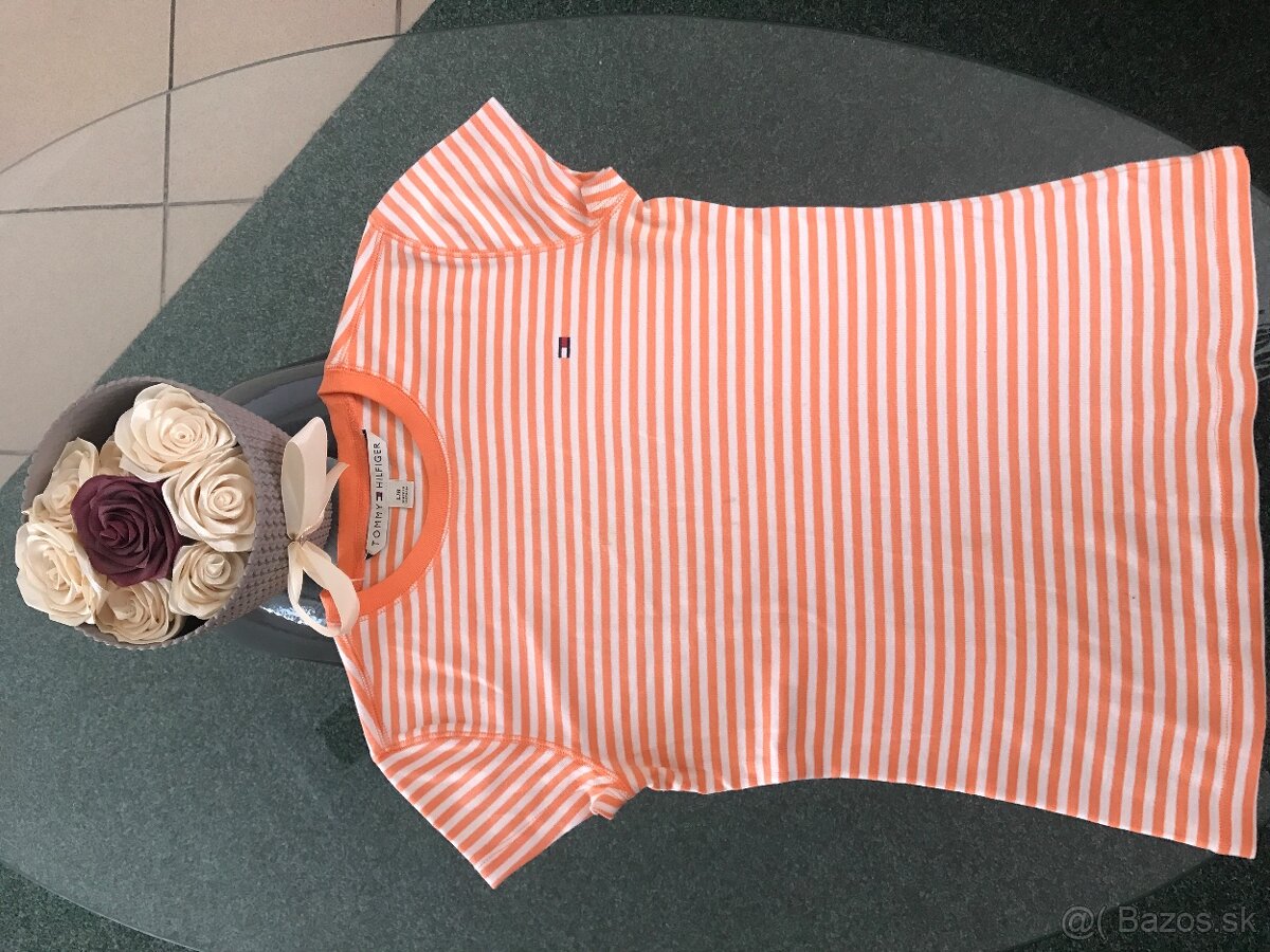 TOMMY HILFIGER originál Orange damske tricko L