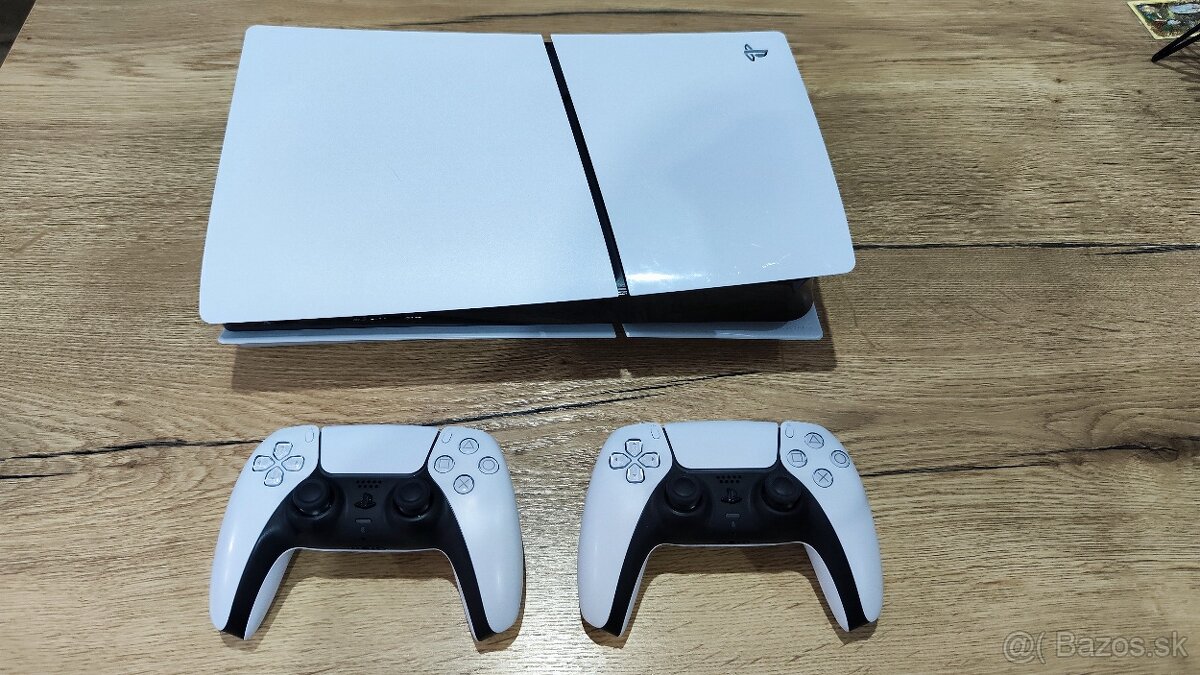 Ps5 Slim s mechanikou + 2 ovladace