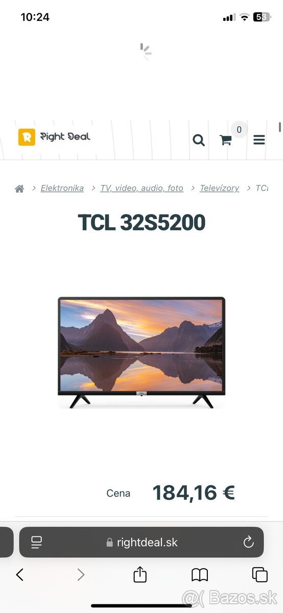 Predám nový TCL 32” 32S5200