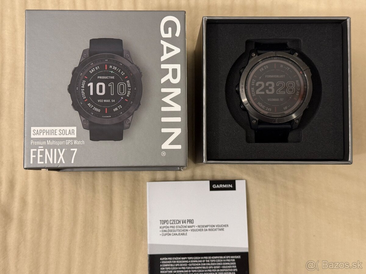 Garmin Fenix 7 Sapphire + CZ TOPO mapy