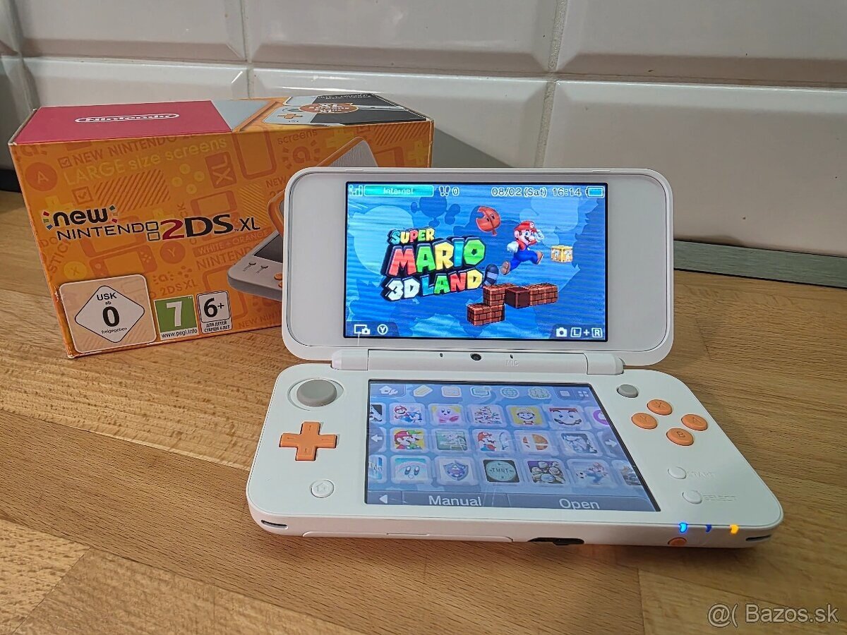 Predam zanovne Nintendo 2ds XL biele, krabica, manuál AR kar