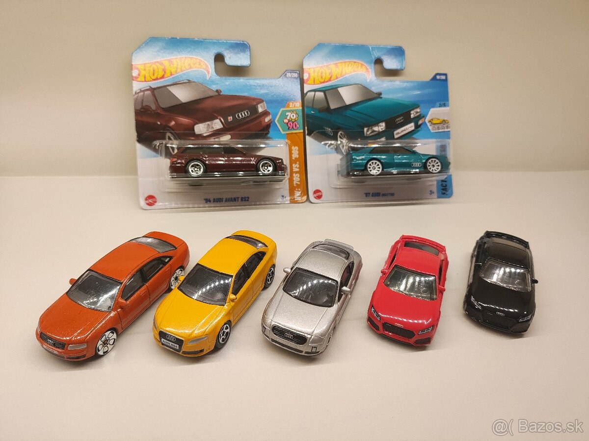 Autíčka Audi 1:60 - 1:64 Hot Wheels, Matchbox, Realtoy