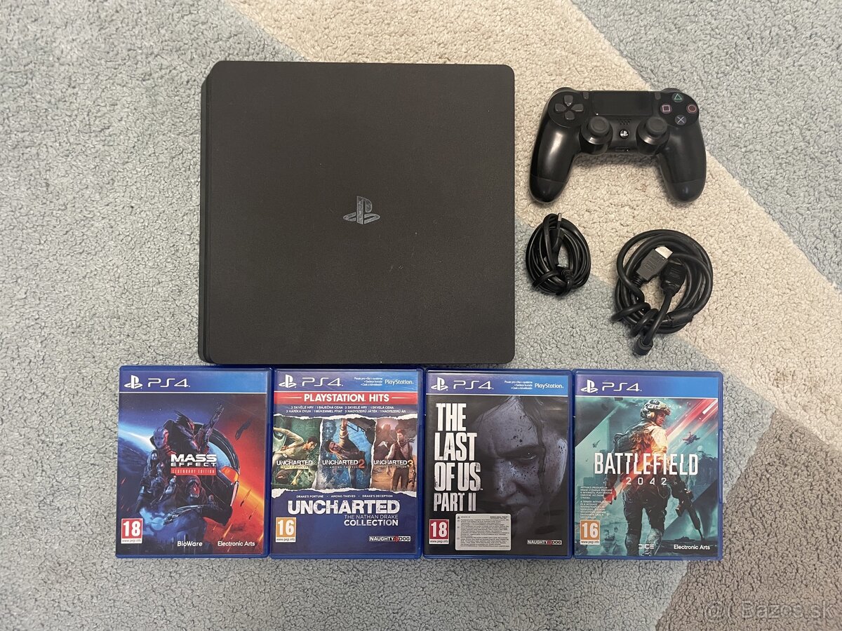 PS4 SLIM 1 TB + HRY ‼️AKO NOVÁ‼️