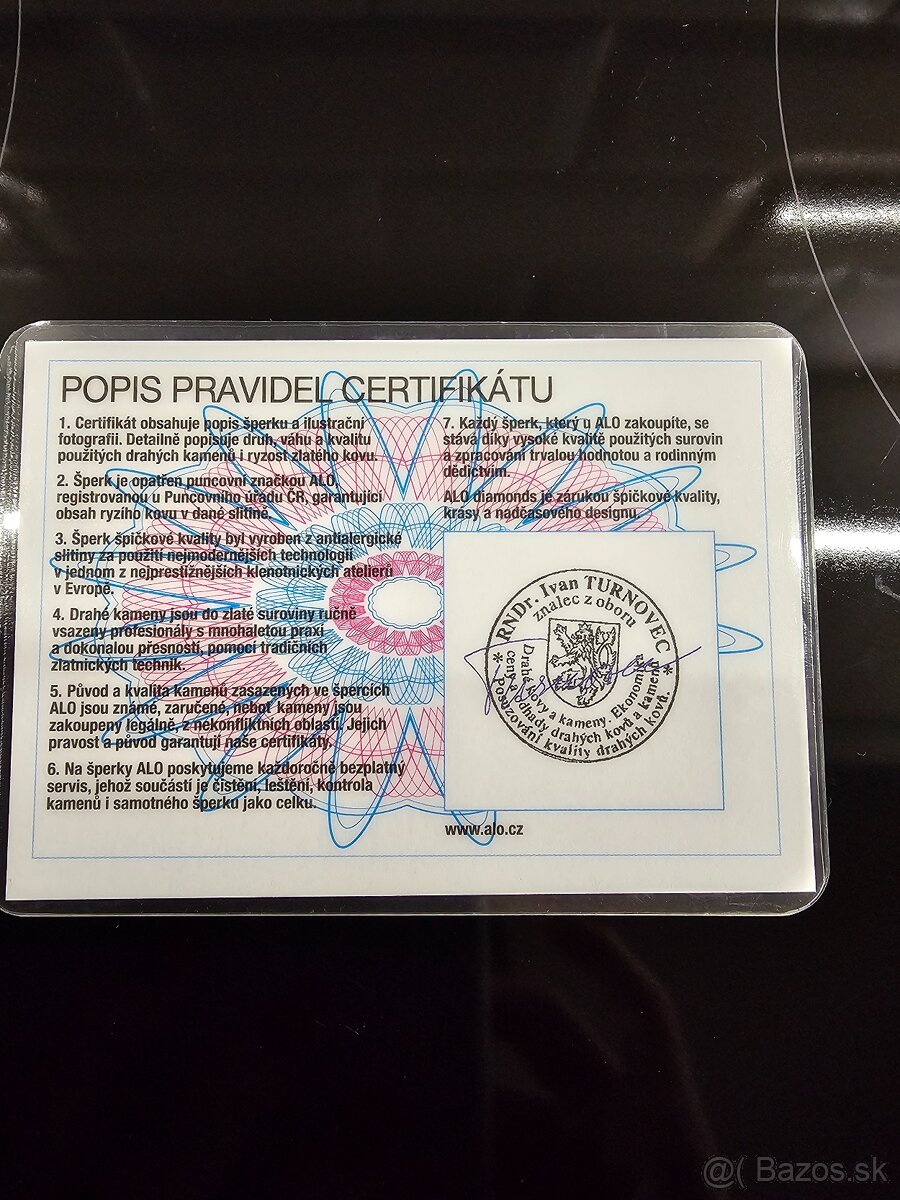 VIANOČNÝ DARČEK-Krásny dámsky prsteň s certifikátom.