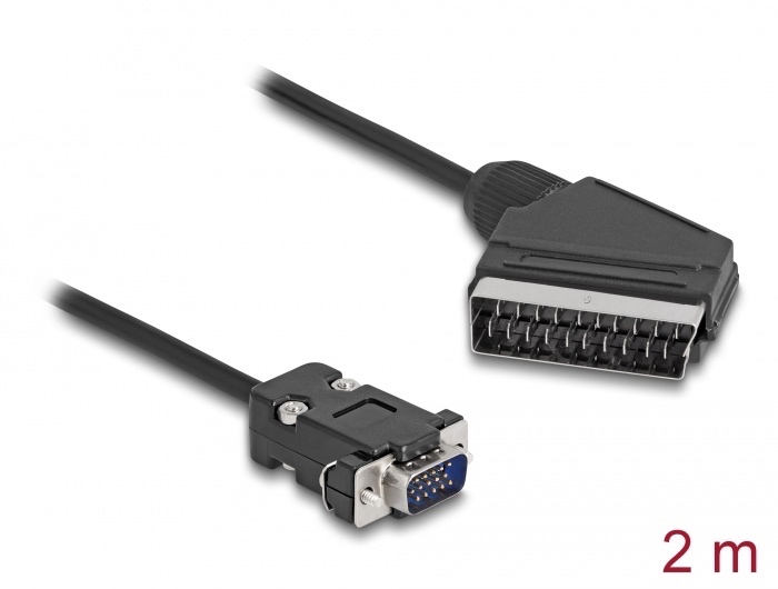 Delock Video kabel Scart samec (vystup) > VGA samec (vstup)