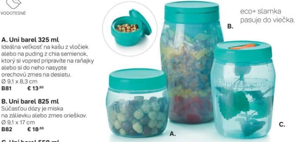 tupperware nadoba barel 825ml