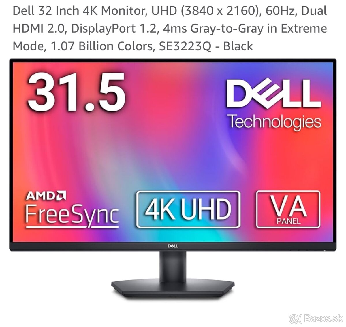 Dell SE3223Q UHD 4k Monitor