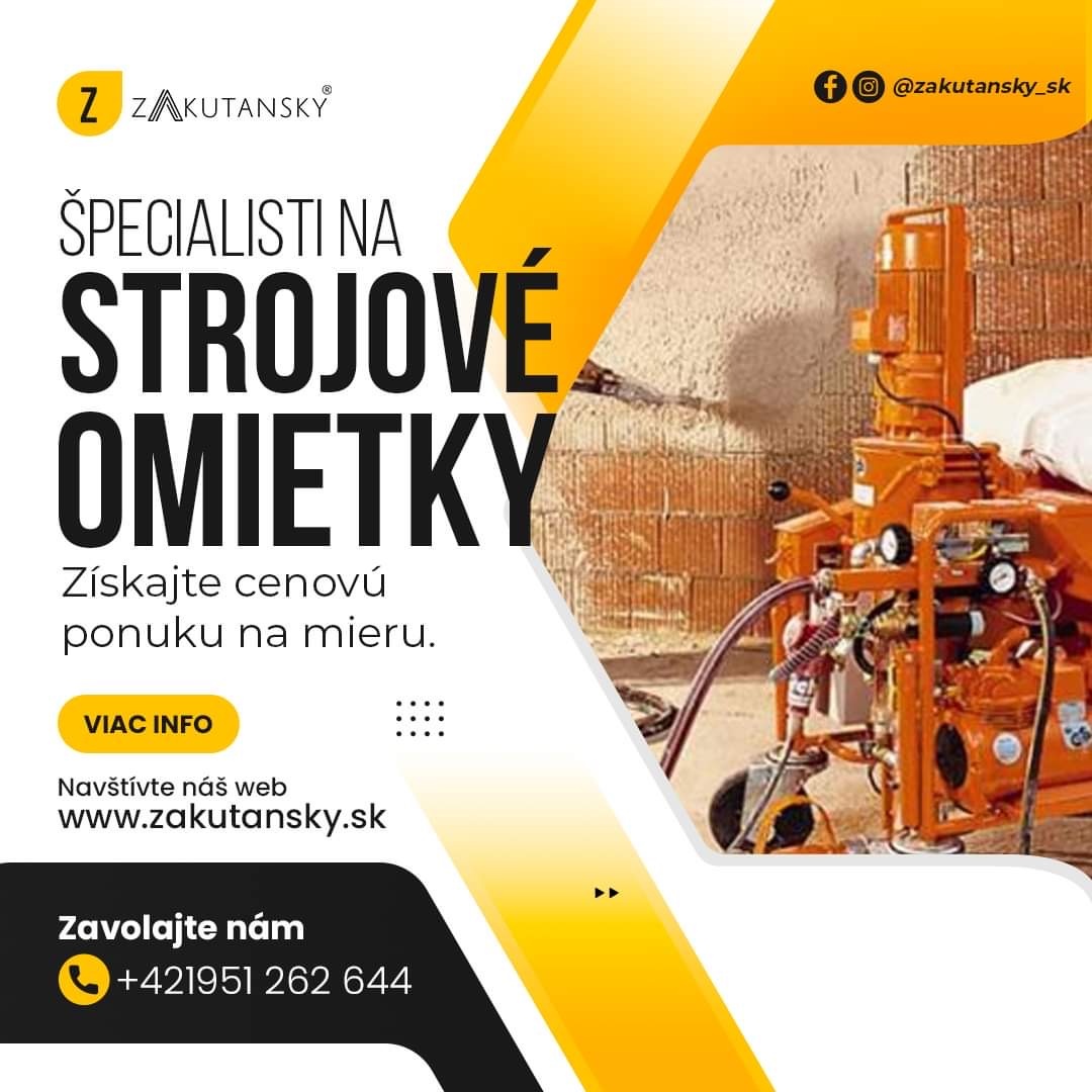 Strojove omietky a potery SLOVENSKO