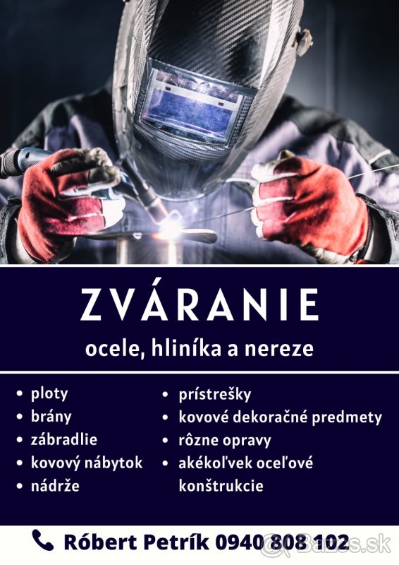 Kovovýroba.Zváranie hliníka, ocele a nereze