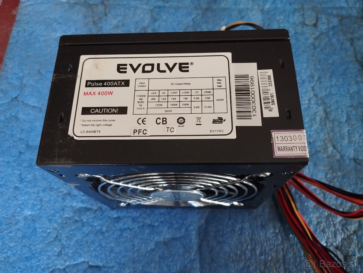 Zdroj EVOLVE Pulse 400 W čierny, ATX