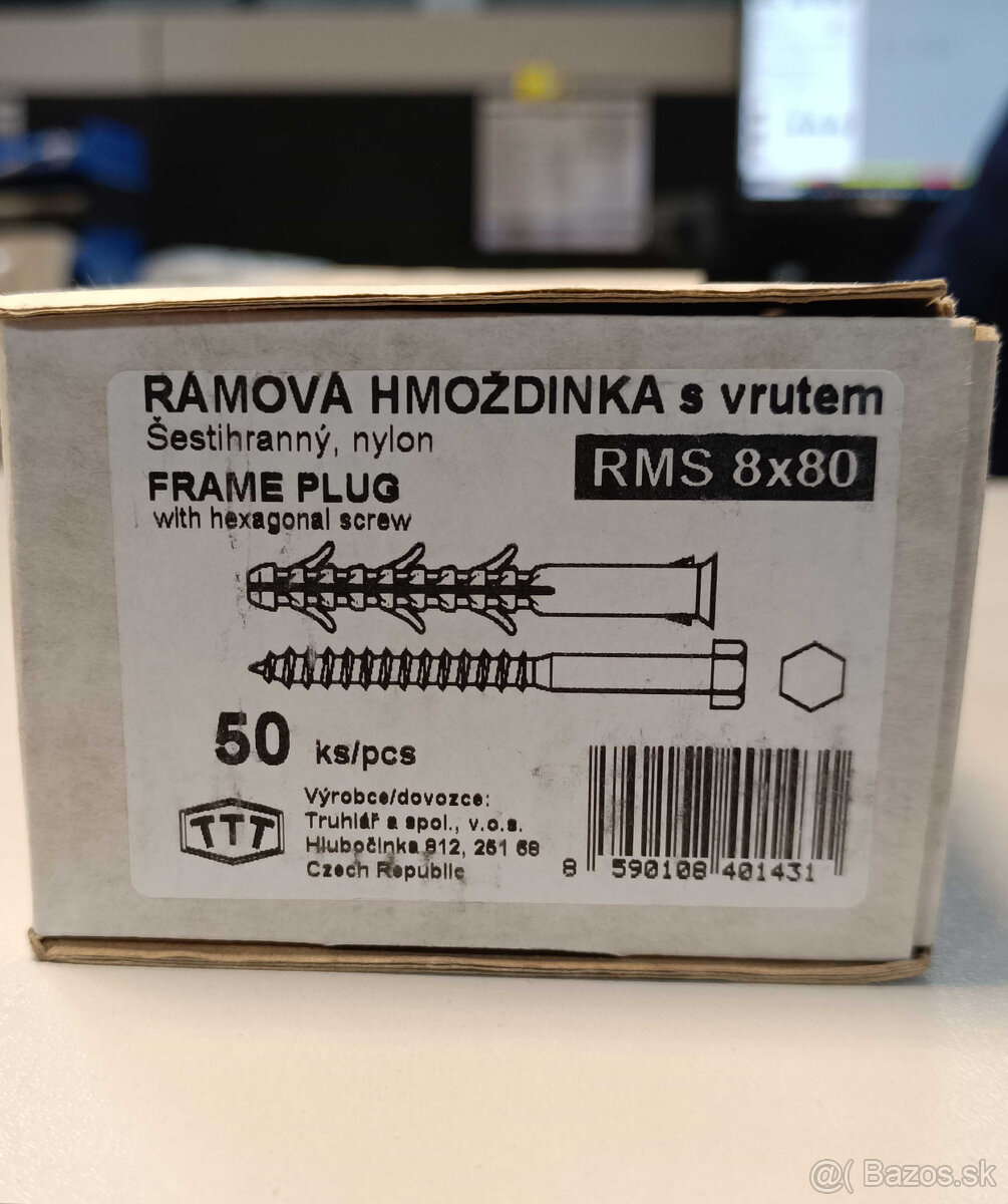 Predám rámové hmoždinky RMS 8x80 mm