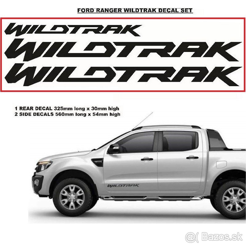 FORD NÁLEPKY WILDTRAK PÁR VEĽKÉ 60 X 7