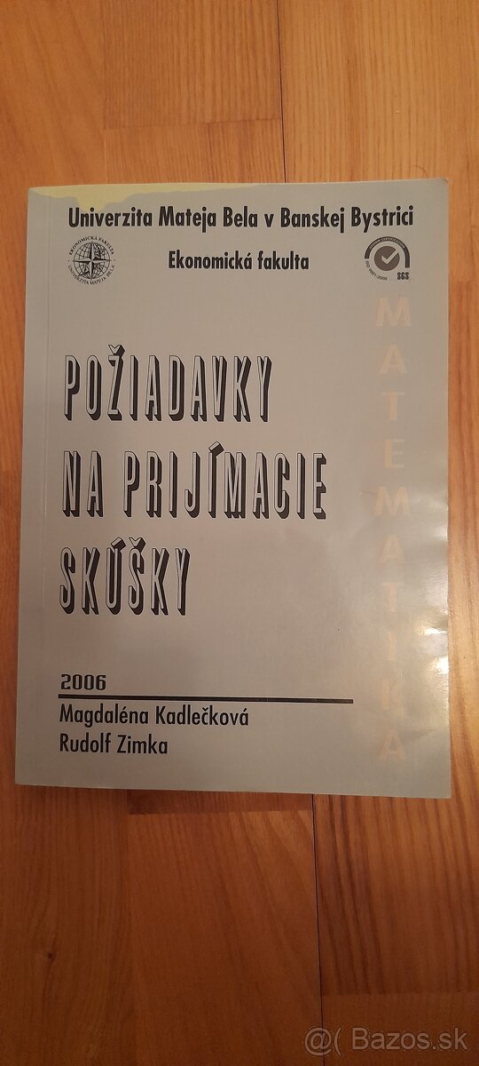 Požiadavky na prijímacie skúšky - Matematika UMB BB