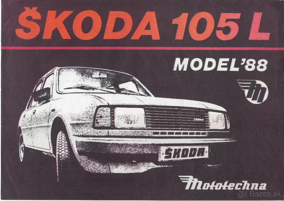 Prospekt ŠKODA 105L, Model 88