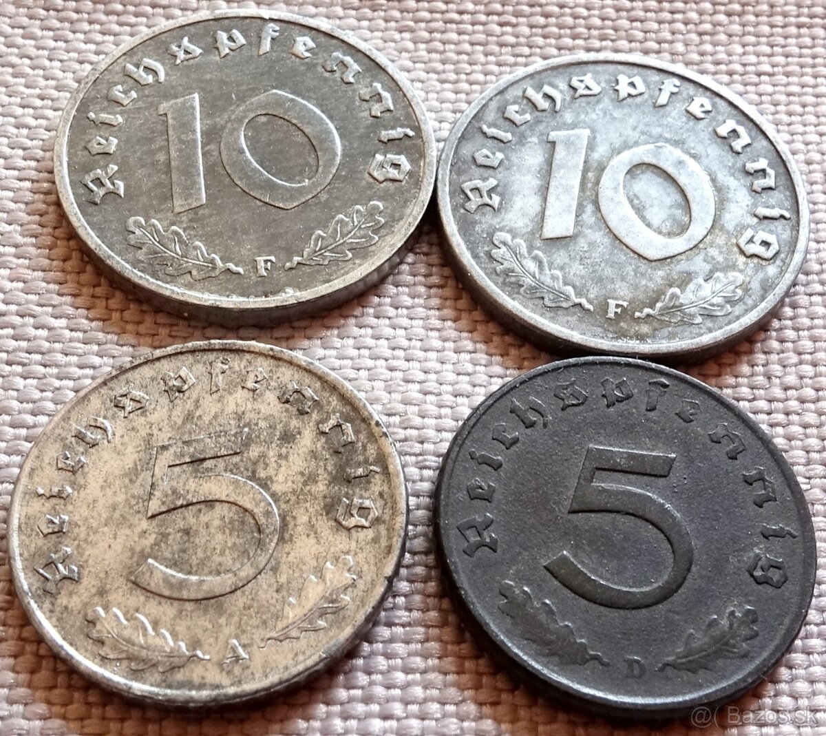 1-5 a 10 reichspfennig-okupacia Nemecka 1945-48