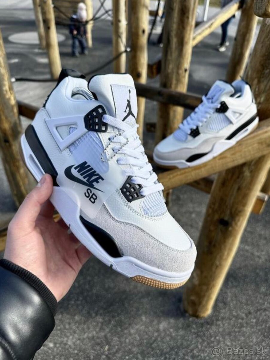 Nike sb air jordan retro 4 (white & gray)