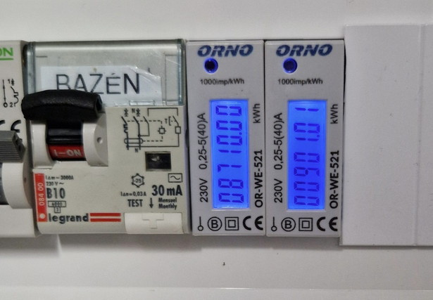 1f elektromer ORNO OR-WE-521, MID podsvietený 40A