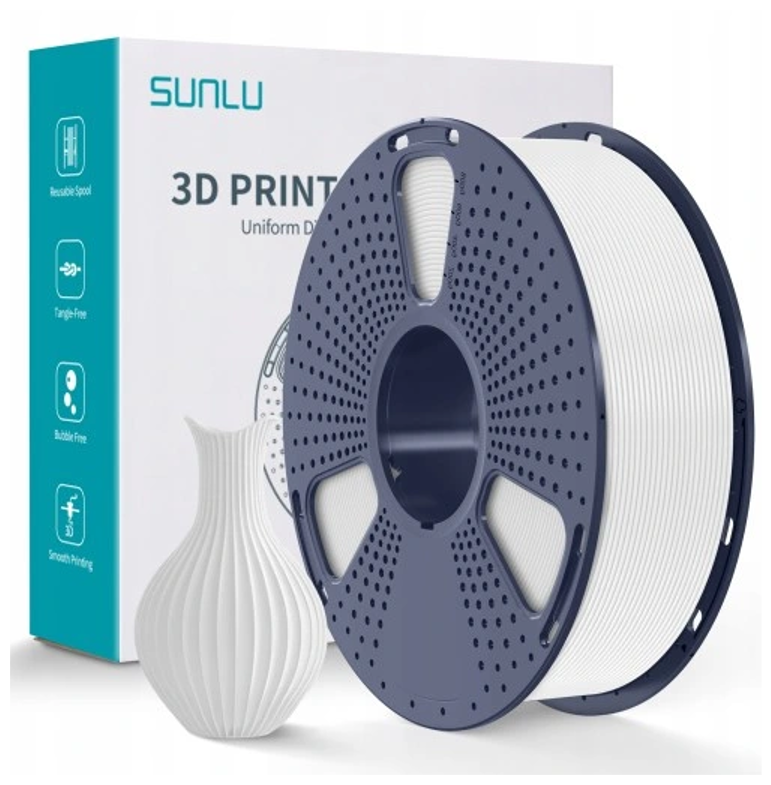 PETG filament SUNLU biela