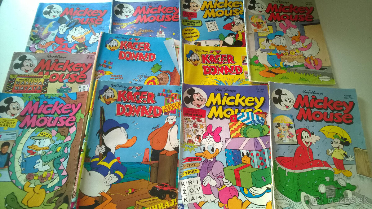 Mickye Mouse, Kačer Donald, komiksy