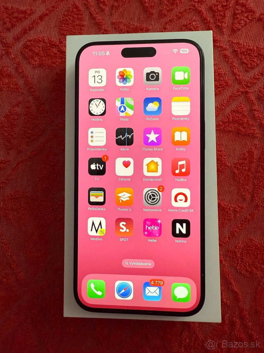 I phone 15 pro MAX 256 gb cierny TOP STAV v zaruke