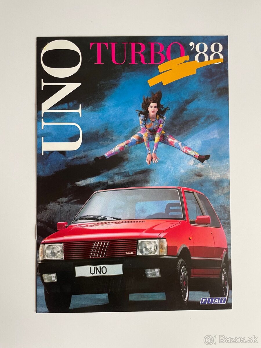 Fiat Uno Turbo ~ nemecký prospekt ~ rok 1988 ~ 8 strán