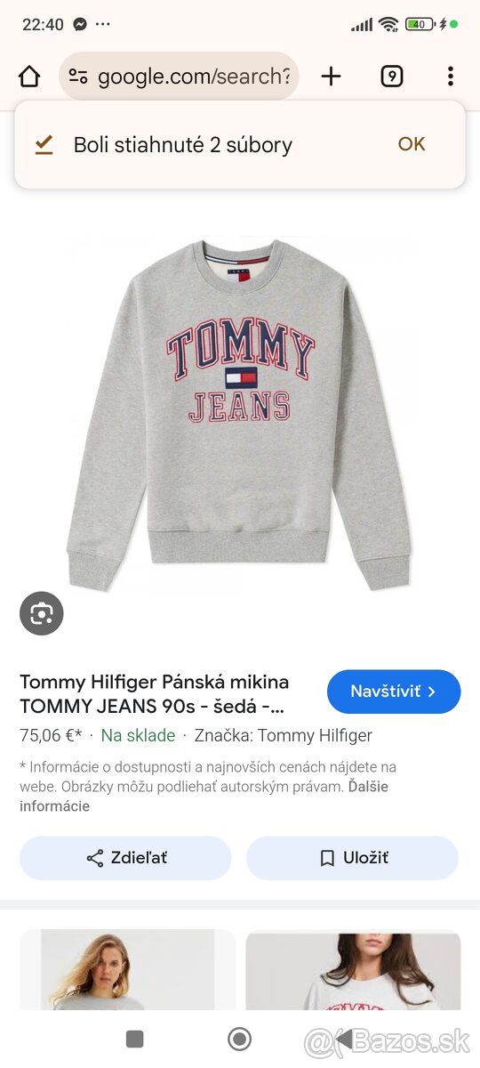 Tommy Hilfiger mikina veľkosť M