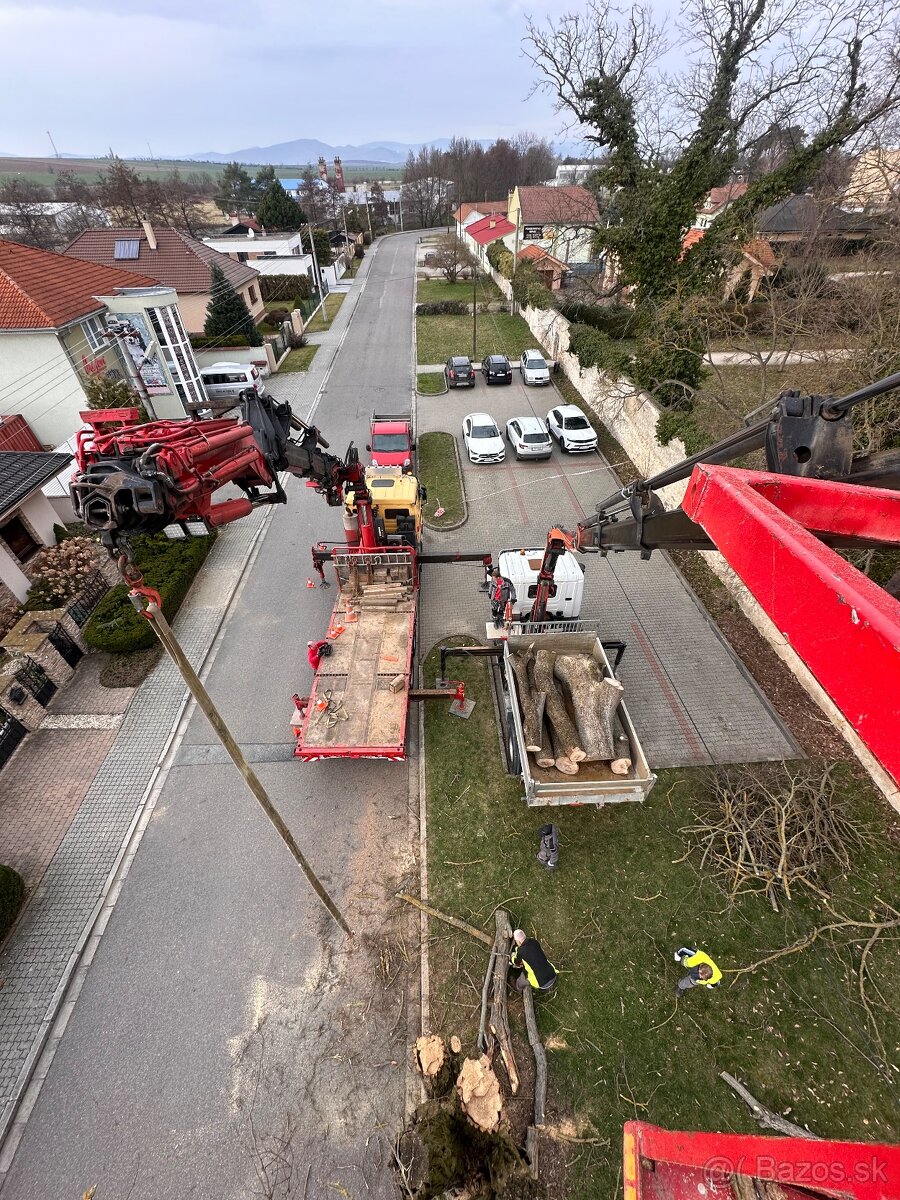 Rizikové pílenie stromov, pracovná plošina 16-37m