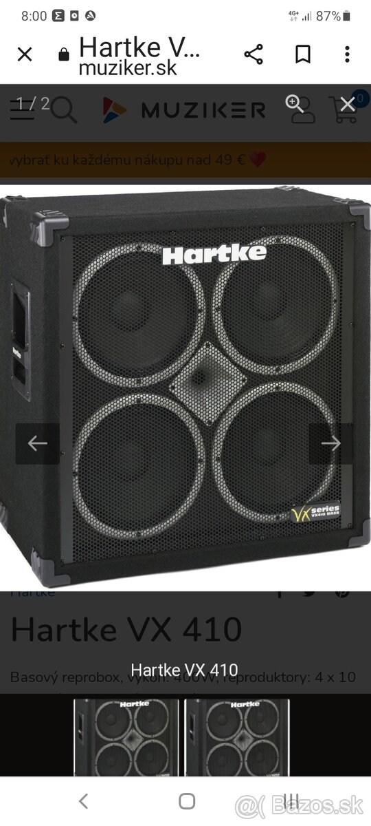 Predam hartke vx 410