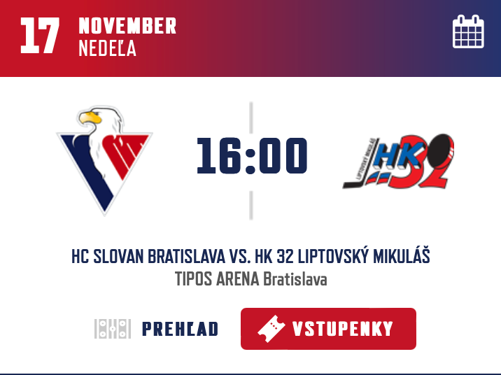 HC Slovan vs HK 32 LIptovský Mikuláš SKY box