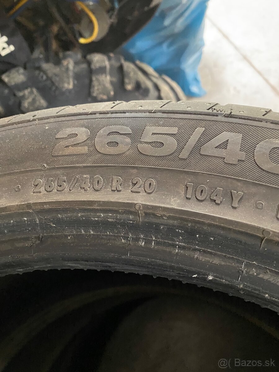 Predám pneumatiky Continental 265/40r20