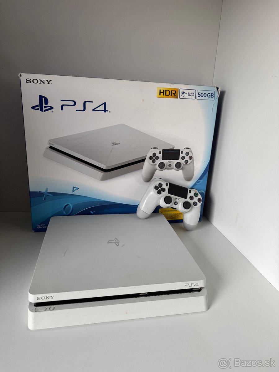 Playstation 4 slim glancier white