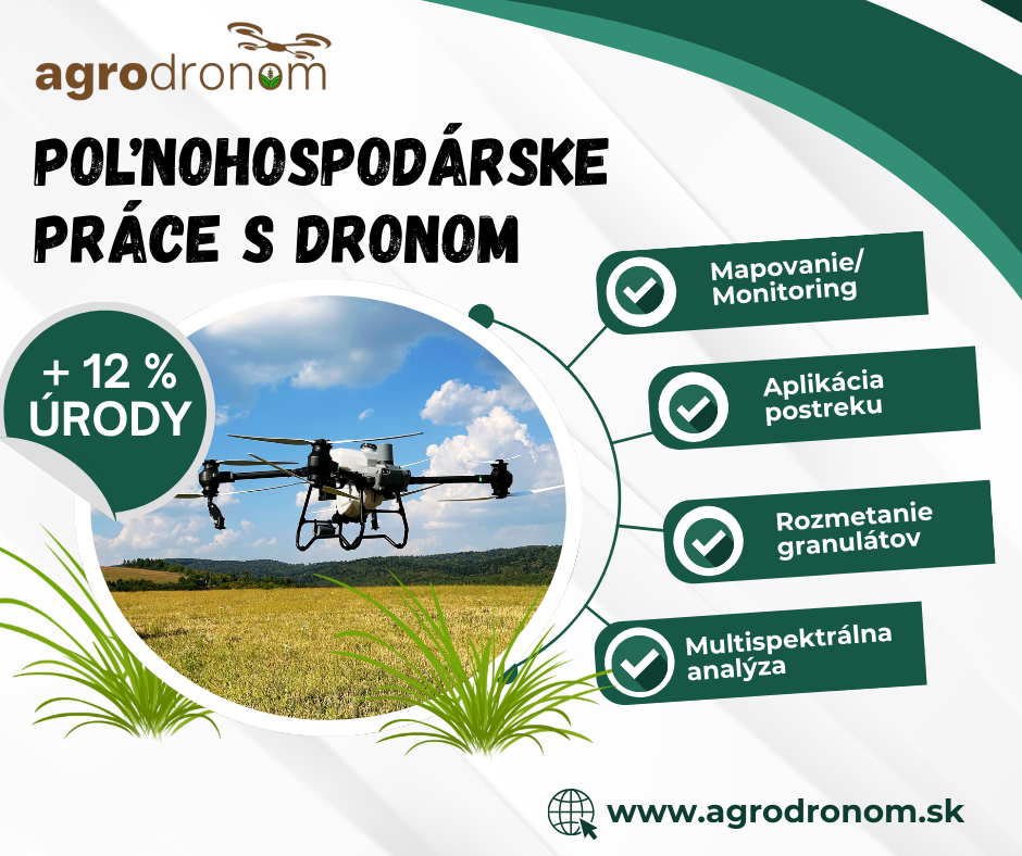 Postrek dronom/agroslužby/práce s poľnohospodárskym dronom