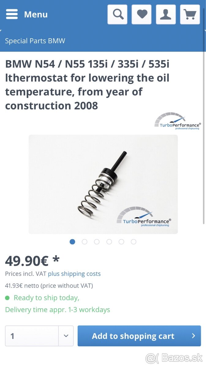 335i e90 bmw studeny termostat